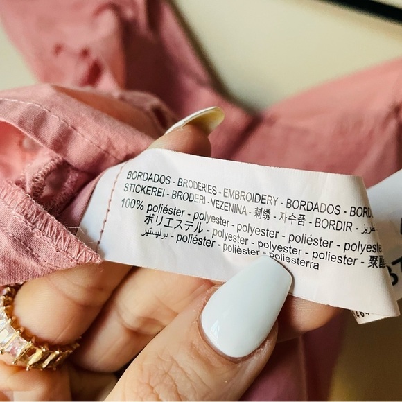 Zara Pink Flutter Sleeve Babydoll Mini Dress - Picture 8 of 8